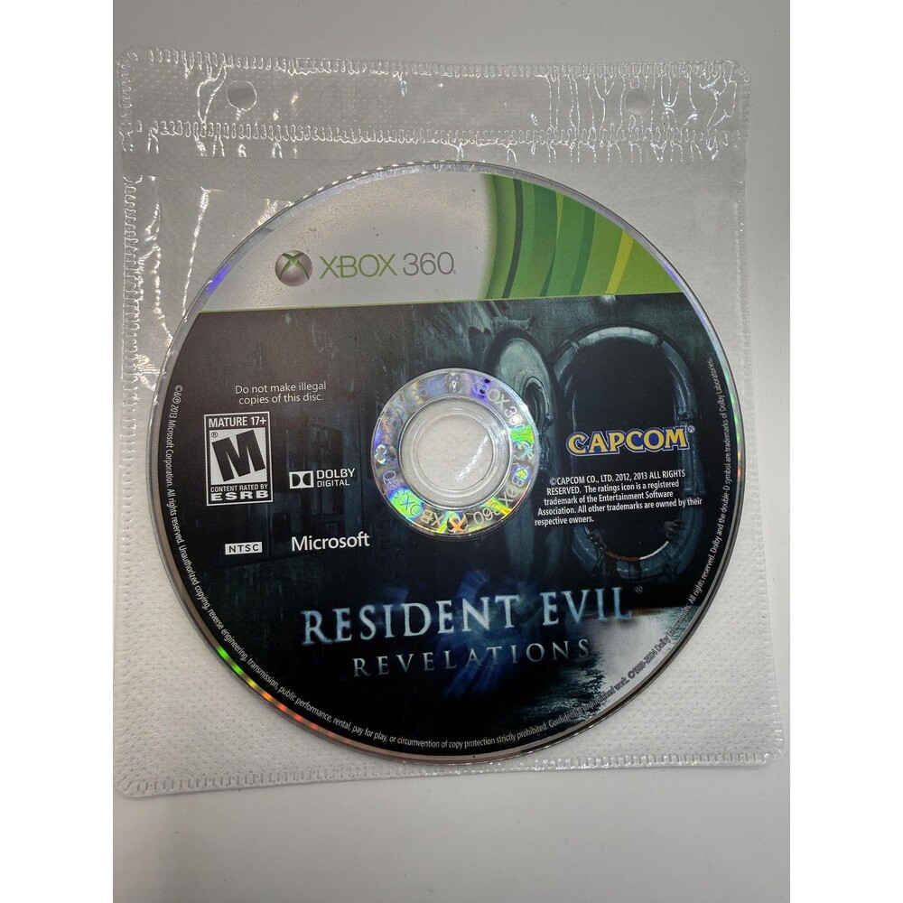 Resident Evil Revelations Microsoft Xbox 360 Game Disc Tested M Mature Capcom